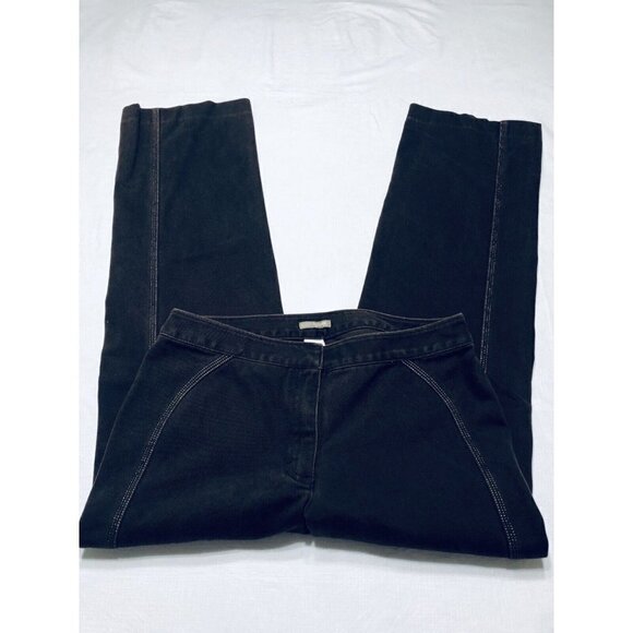 J Crew Womens Size 10 Straight Leg Pants Metallic Stitching Brown Boho - Picture 1 of 7